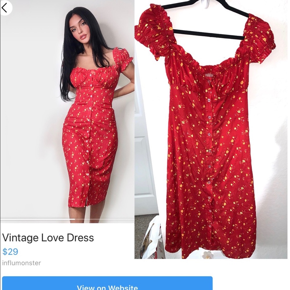 Influmonster Vintage Love Floral Dress. Evon Wahab